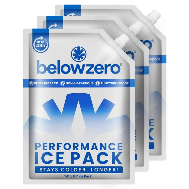 Packs de Hielo Below Zero Grandes 35,56x25,4x2,54 cm (Paquete de 3)
