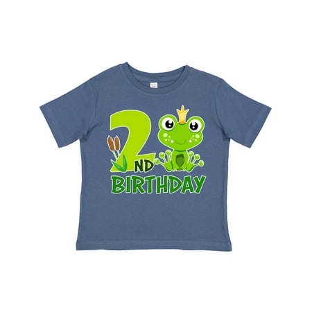 

Inktastic 2nd Birthday Prince Frog Gift Toddler Boy Girl T-Shirt