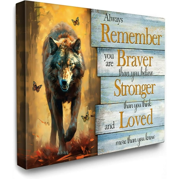 Aaroca Motivational Wolf Canvas Wall Art Christian Wolf Painting Wall Decor Unframed Inspirational Wolves Posters Home for Living Room Bedroom Bathroom Decoration