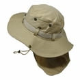 thumbnail image 6 of Glory Max Bucket Boonie Hat with Neck Flap Cover Sun Safari Wide Brim Fishing Cap Beige, 6 of 6