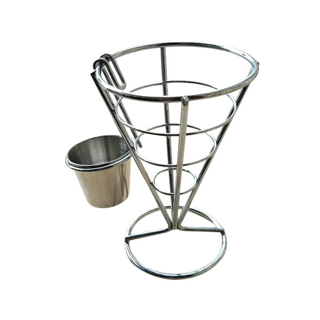 Billuyoard Soporte para patatas fritas en cono, soporte para patatas fritas, pescado y patatas fritas y aperitivos, soporte para cesta de cono, soporte para Cocina y Comedor Tipo 1 10*14.5 cm Billuyoard JJ20127-00