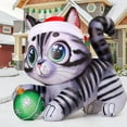 thumbnail image 5 of COMIN 5 FT Long Christmas Inflatables Outdoor Decorations Blow Up Xmas Civet Cat Playing with Christmas Balls with Built-in LEDs for Indoor/Outdoor Yard Lawn Garden Decorations, 5 of 7