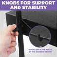 thumbnail image 4 of Liquid Stands Ergonomic Piano Foot Rest Under Desk - Height Adjustable Elevated Metal Foot Stool with Handle, 4 of 8