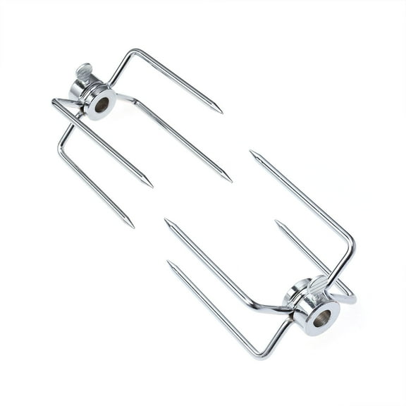 KONTONTY 1 Pair Rotisserie Meat Forks Barbecue Utensils Set Stainless Steel