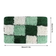 thumbnail image 6 of Non-slip Floor Mat Bathroom Water Absorbant Mat Home Entrance Doormat (Plaid Green), 6 of 7