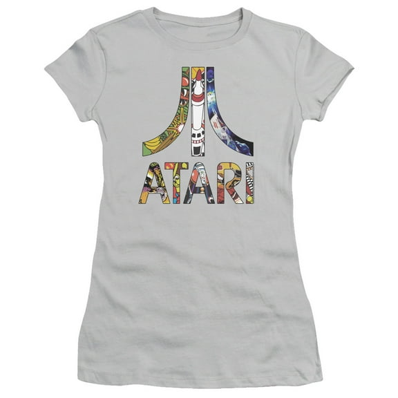 Atari - Inset Art - Juniors Teen Girls Cap Sleeve Shirt - X-Large