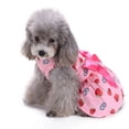 thumbnail image 4 of Walbest Puppy Dog Dress, Thin Cute Floral Strawberry Print Princess Ribbon Skirt for Small Dogs Cats for Summer, 4 of 7