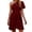 Red-03, variant on Women's One Shoulder Dress Short Sleeve Cinch Waist Ruffle Midi Dresses Casual Party & Beach Vacation Wear