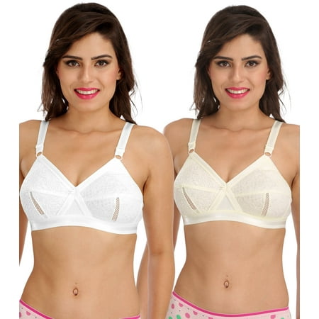 

Ossirrio Women s Delicate Everyday Plus Size Cotton Bra Full Coverage Non Wired Non Padded Bra
