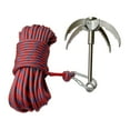 thumbnail image 3 of koolsoo Grappin avec Corde de 65,6 Pieds 4 Griffes Pliées Crochet Griffe Grimpante pour Récupération Arbre sous-Marin Camping Rouge, 3 of 9