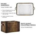 thumbnail image 2 of Yayeee 2 Pack Canvas Storage Basket with Handles for Shelves Fabric Bins Closet Organizer, Wood Grain, 2 of 8