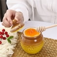 thumbnail image 4 of 2 Pack Ceramic Honey Pot with Dipper and Lid for Kitchen, Decoration, Coffee/Tea Bar, 4 of 8