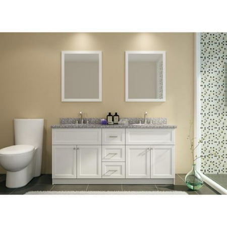 Ariel Hamlet 73 Inch White Double Sink Vanity Set Ariel Hamlet 73 Inch White Double Sink Vanity Set