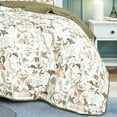 thumbnail image 3 of ESCA 3-Piece Teige Olive Mushroom Bedspread Set with 2 Pillow Shams, Mushroom Quilt Set Queen Size, 3 of 4