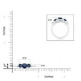 thumbnail image 4 of ANGARA Natural Vintage Style Three Stone Sapphire Wedding Band in 14K White Gold for Women (Size-5mm) | September Birthstone, Anniversary, Jewelry Gift for Women | Natural Blue Sapphire Ring, 4 of 8