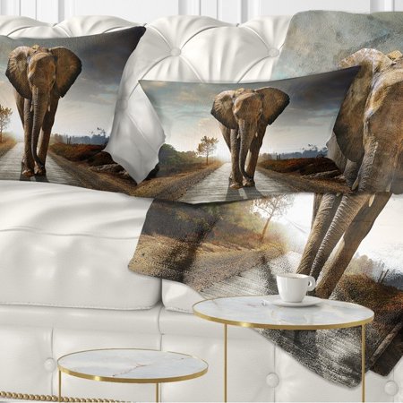 Design Art Designart Single Walking Elephant Photography Throw