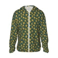thumbnail image 2 of Lsque Yellow Floral UPF 50+ Lightweight Sun Protection Men's Women's Long Sleeve Shirt, Hoodie Performance -X-Large, 2 of 9