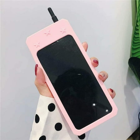 Iphone 11 Case Cute Iphone 11 Case Iphone 11 Cute Case Stand 3d Cartoon Retro Classic Cellular Phone Shaped Soft Silicone Rubber Cover Teen Girls Women Cute Phone Cases Iphone 11 6 1 Pink Walmart Canada