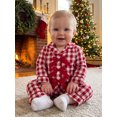 thumbnail image 6 of RUINIXCW Toddler Baby Girl Gingham Plaid Pajamas Set Christmas PJS Girl Spring Fall Winter Sleepwear Long Sleeve Button UP Shirt Pants Set Loungewear, 6 of 10