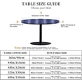 thumbnail image 2 of Round Fitted Tablecloth with Elastic Edge Design Table Cover Waterproof Stain-Resistant Wipeable Table Cloth Best for 38"-42" Round Tables for Outdoor Indoor Blue, 2 of 4
