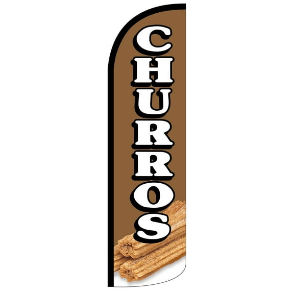 CHURROS Windless Flag (Hardware Not Included) |Advertisement /Business Flags | Feather Flag |