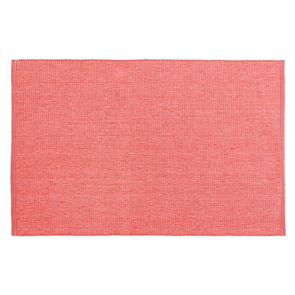 IH Casa Decor Chambray Ribbed Placemat Coral 13 X 19 - Set of 12