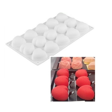 

huoge Mousse Mould 15 Grids Silicone Dessert Baking Mold