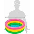 thumbnail image 3 of Inflatable round pool 3 rings + inflatable base 61 x 22 cm, 28 l, Blue, pink, green, 3 of 5