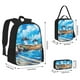 thumbnail image 2 of Easygdp Greek Island Windmills Painting Mochila para Niños y Niñas con Set de Caja de Almuerzo y Estuche para Lápices 3 en 1, Mochila Escolar Estampada para Adolescentes, 2 of 7