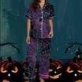 thumbnail image 2 of Mgmyaa Pajama Set for Women Two Piece Nightwear Short Sleeve Button Down Sleepwear Comfort Fit Elastic Waist Pants with Pockets, 2 of 4