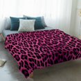 thumbnail image 4 of Pink Leopard Print Blanket Soft Cozy Warm Throw Blanket for Couch, Plush Fuzzy Flannel Fleece Blankets for Sofa, Retro Chic Abstract Animals Texture Bed Blankets Lightweight Gifts for Women, 50"x80", 4 of 9