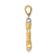 thumbnail image 2 of FJC Finejewelers 14k Yellow Gold with Rhodium 3d Mermaid Charm, 2 of 6