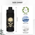 thumbnail image 3 of Haiem Gothic Winged Skull Printed Sports Insulated Kettle 18oz stainless steel kettle Leak-proof Water Bottle,Double-wall Insulated Bottle for Travel,Sports,Fitness, 3 of 7