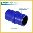 thumbnail image 4 of Universal 46mm 1.81" ID Straight Hump Coupler Silicone Hose 103mm Long Intercooler Tube Piping with T Bolt Clamp Blue Auto Replacement Parts, 4 of 5