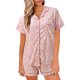 thumbnail image 1 of Gibobby Pijamas mujer invierno Conjunto de pijamas estampados para mujer, ropa de dormir, lencería Sexy, pantalones cortos, ropa de dormir de manga corta(D,M), 1 of 5