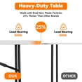 thumbnail image 4 of 6ft Folding Table - Heavy Duty Fold-in-Half Plastic Table, Portable Utility Tables with Steel Legs for Events, Camping, Indoor & Outdoor Use (White), 4 of 8