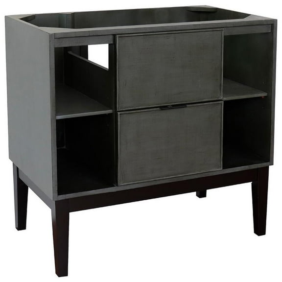 Bellaterra Home 36" Single vanity in Linen Gray finish - cabinet only