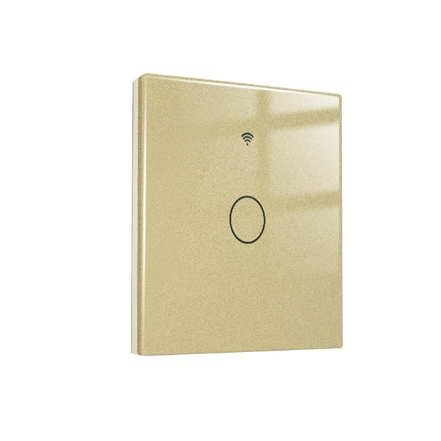 ziyahi Tuya Smart Light Switches App Remote Control Panel Voice Timing Module Household Office Living Room White Gold