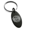 thumbnail image 1 of Stainless Steel Rootless All Seeing Eye Engraved Small Oval Charm Keychain Keyring, 1 of 1