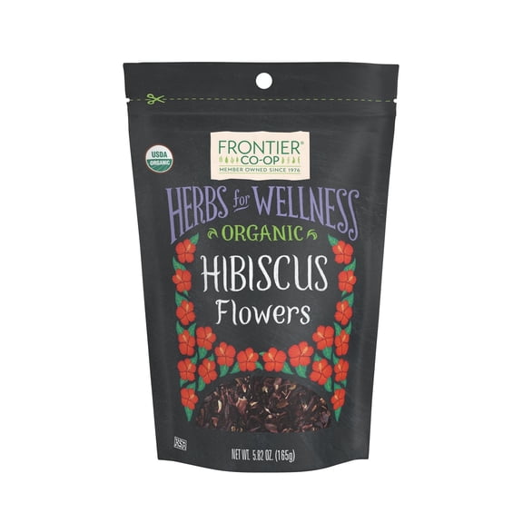 Frontier Co-op Certified Organic Hibiscus Flowers, 5.82 oz. Bag