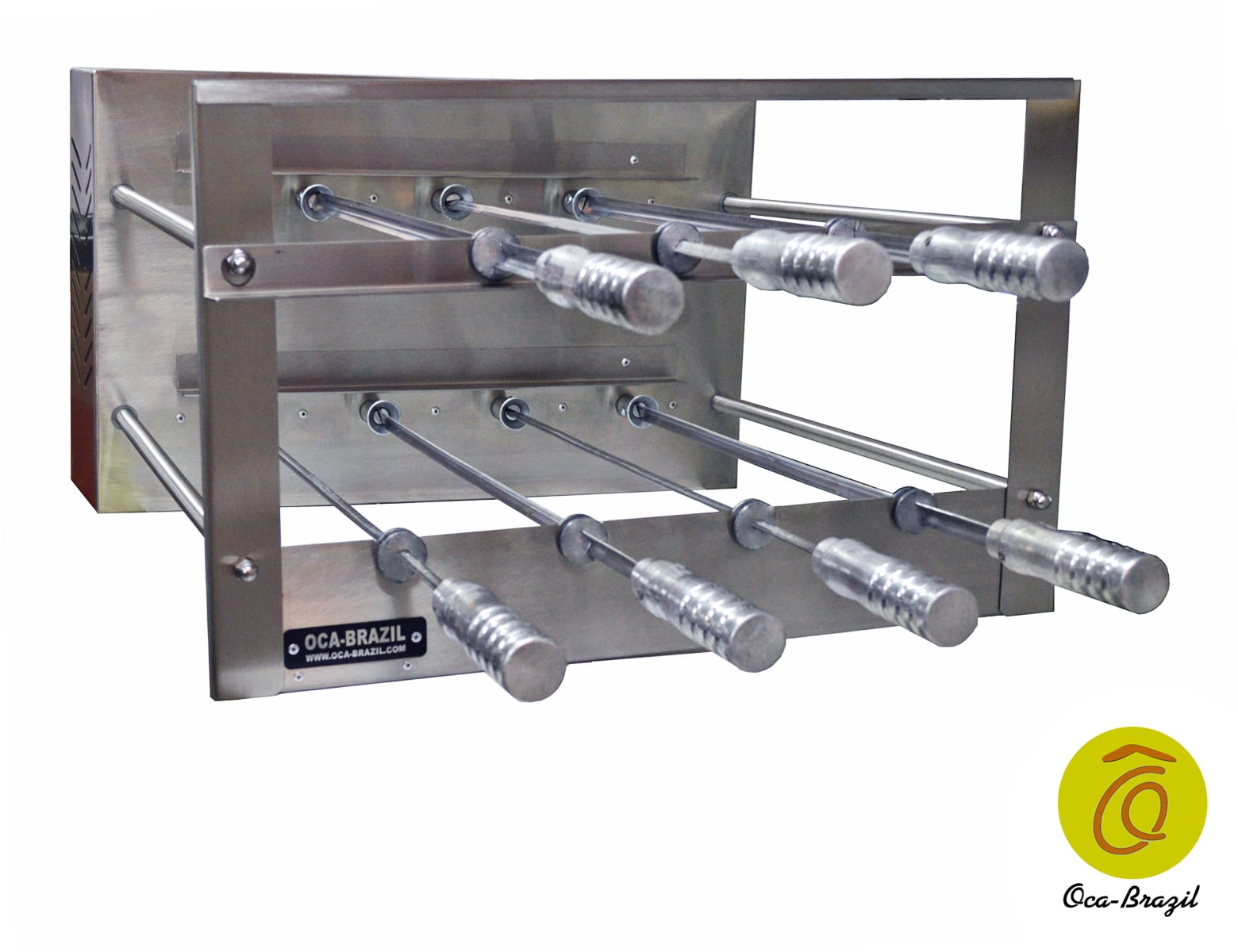 Brazilian BBQ Charcoal Grill - 07 Skewers - Rotisserie System - Oca-Brazil