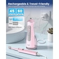 thumbnail image 4 of JTF 2-in-1 Oral Clean Kit- Electric Toothbrush & Water flosser Combo with Multiple Modes, 5 Brush Heads and 5 Jet Tips, Brushing & Flossing- Rechargeable for Teeth Cleaning and Gum Health, Pink, 4 of 8