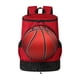 thumbnail image 4 of Mochila de baloncesto informal con compartimento para zapatos para ir de compras, fitness y viajes Rojo Negro M Infantil, 4 of 8