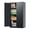 55"H Black Storage Cabinet, variant on HUAXRON 71 inches Tall Metal Garage Storage Cabinets with Locking Doors and 4 Adjustable Shelves, Metal Storage Cabinet for Garage, Office, Home, Classroom, Assemble Required(Gray)