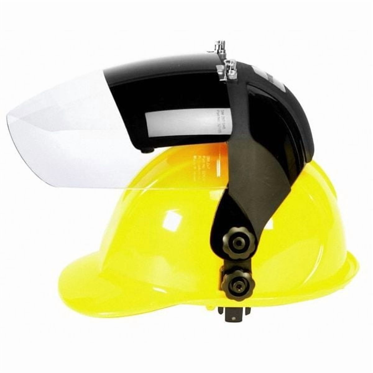 Sellstrom Face Shield - DP4 Series - 9" x 12.125" x 0.060" Window - Clear AF with Shade 8 IR Flip Visor - Universal Hard Hat Slot Adaptor Headgear - with Chin Guard