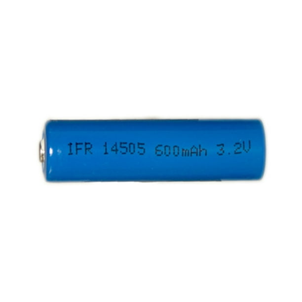 48-Pack AA 3,2 Volts 600 mAh LiFePO4 14500 Batteries (14mm x 50mm)