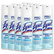 Professional LYSOL Disinfectant Spray, Crisp Linen, 19 oz, 12 Count