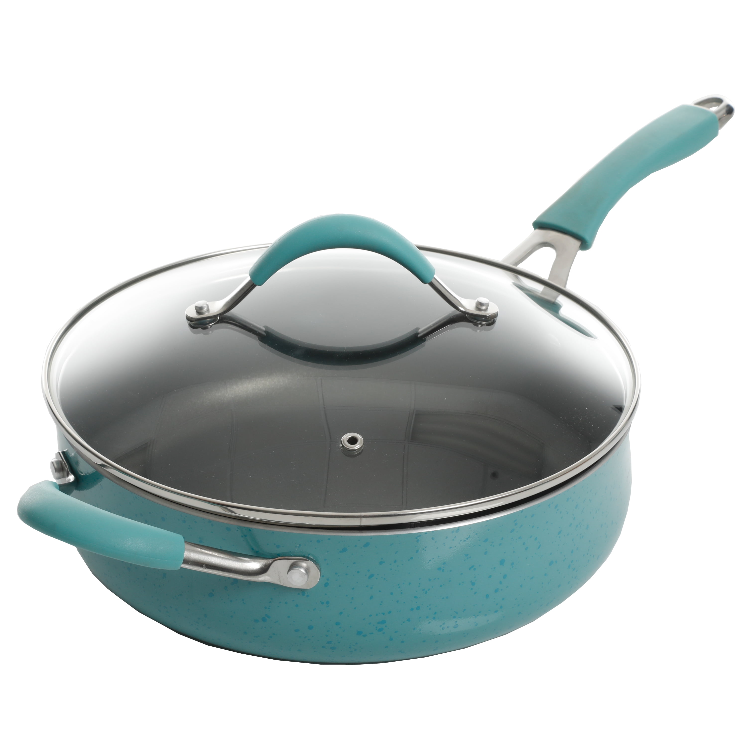 The Pioneer Woman Frontier Speckle Aluminum 10-Piece Cookware Set Turquoise 
