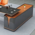 thumbnail image 4 of Nordic Paint Office Desks Household Study Computer Desk Modern Office Furniture Manager Table Light Luxury Fashionable Boss Desk My Lux Decor Round, 4 of 11