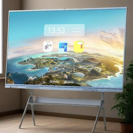 OmninexHub Smart Board, 65 Inch Screen Mirroring From Android And Ios for Live Streaming, Interactive Whiteboard, Electronic Whiteboard for Advertising Display And Classroom